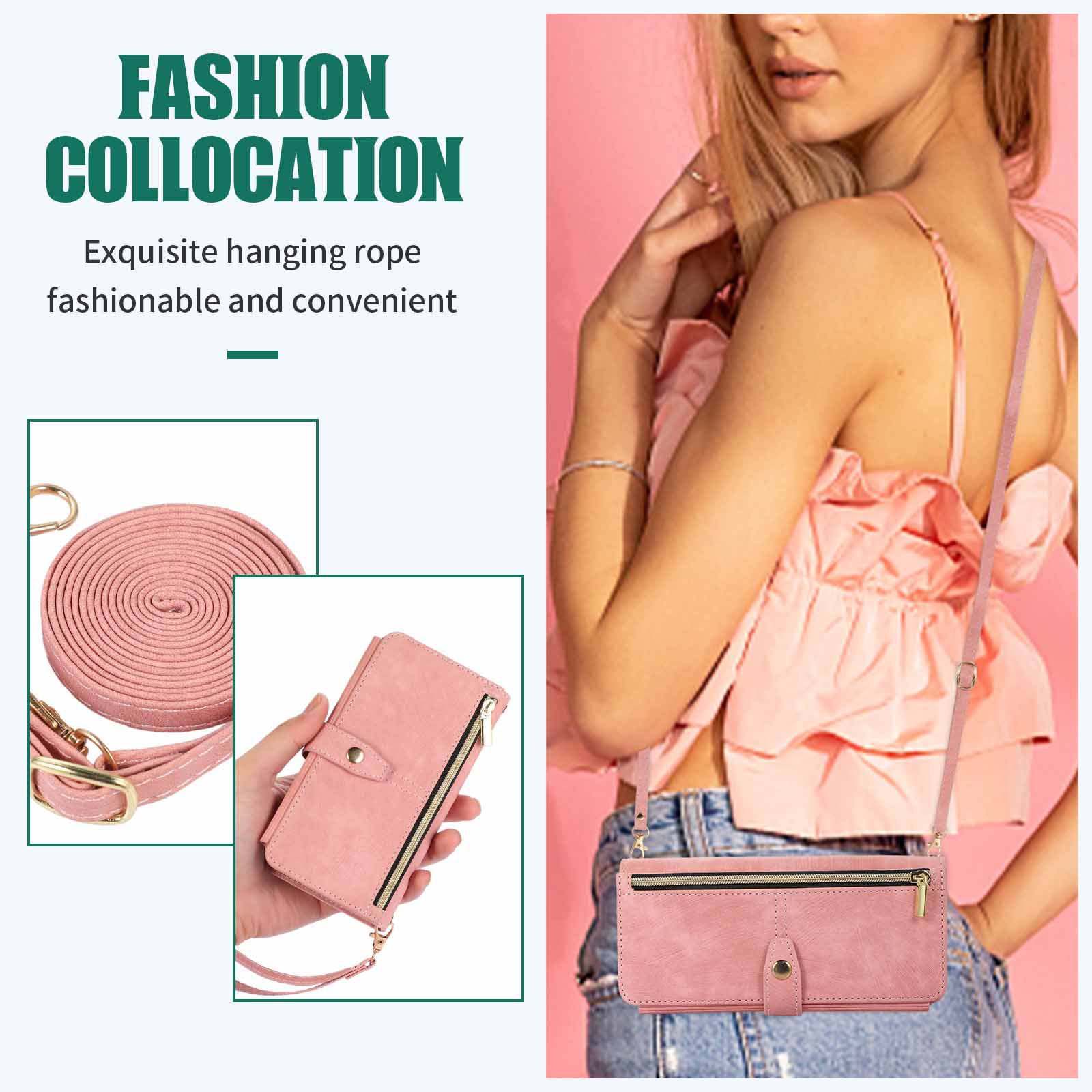 Compatible with Samsung Z Fold7/6/5 phone cases, 4/3 zipper wallets, multi-card slots, crossbody straps, and folding screen protective cases.