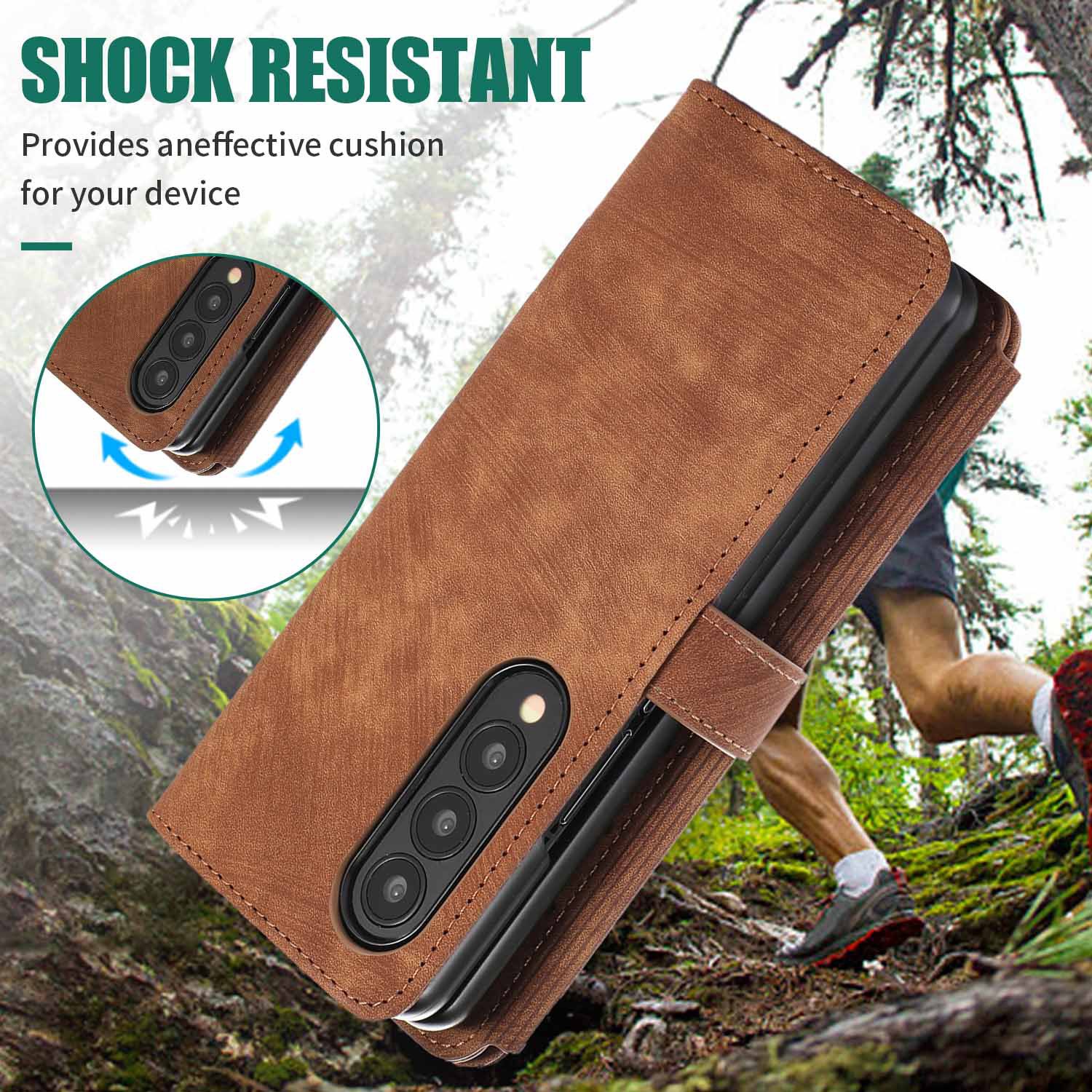 Compatible with Samsung Z Fold7/6/5 phone cases, 4/3 zipper wallets, multi-card slots, crossbody straps, and folding screen protective cases.