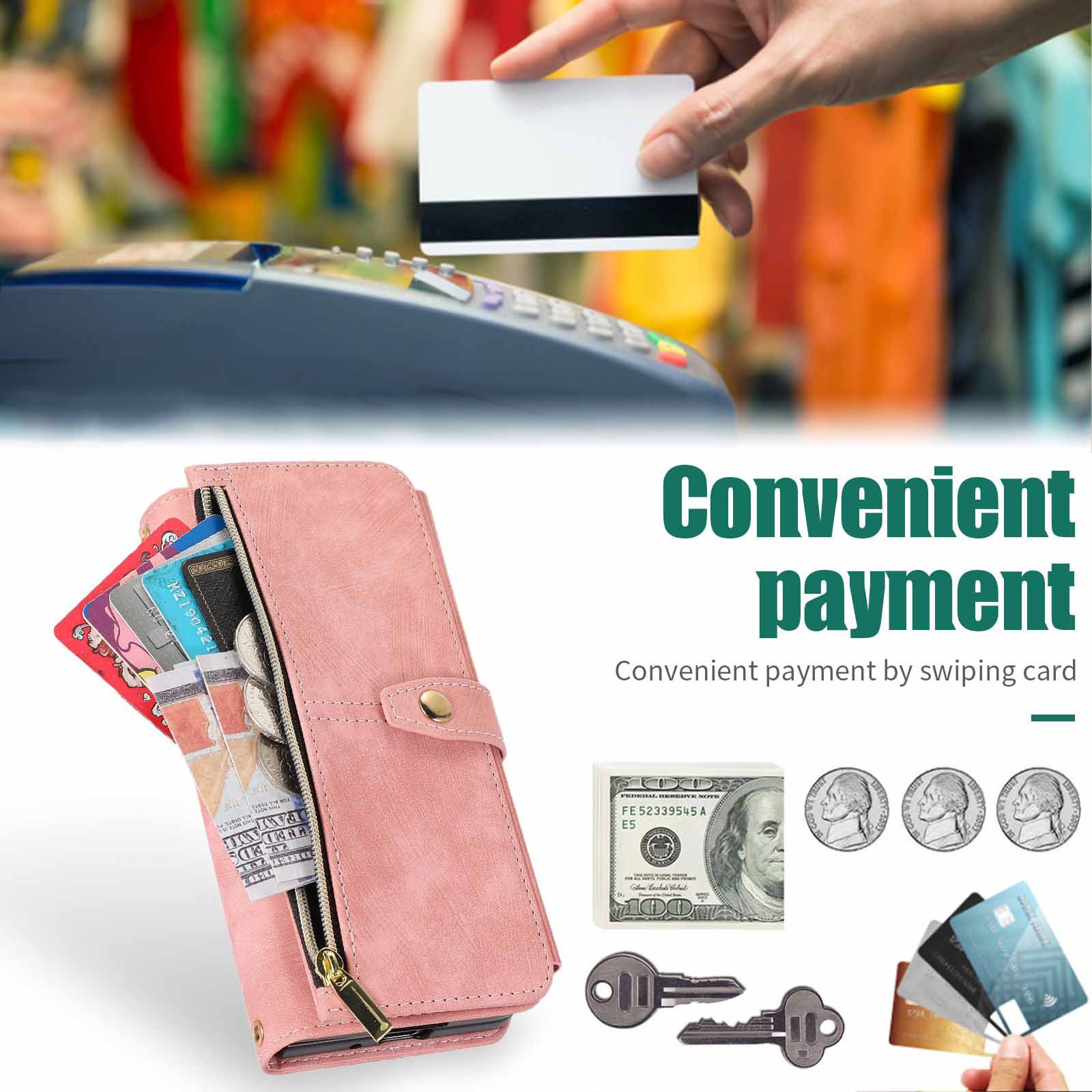 Compatible with Samsung Z Fold7/6/5 phone cases, 4/3 zipper wallets, multi-card slots, crossbody straps, and folding screen protective cases.