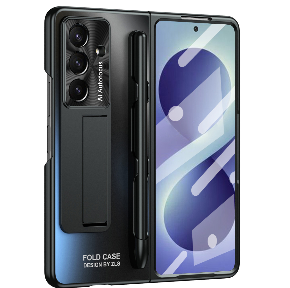 Compatible with Samsung Z Fold 8/7 phone case, 6/5 pen slot, pen holder, 4/3 case, screen protector, drop-proof protective case, cross-border e-commerce.