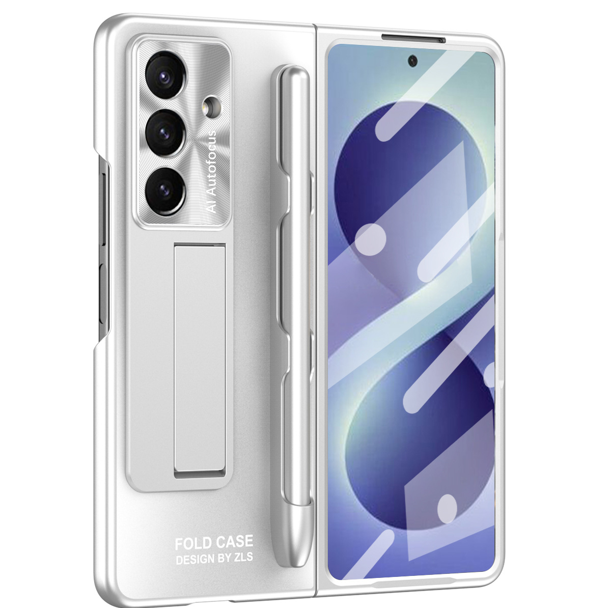 Compatible with Samsung Z Fold 8/7 phone case, 6/5 pen slot, pen holder, 4/3 case, screen protector, drop-proof protective case, cross-border e-commerce.