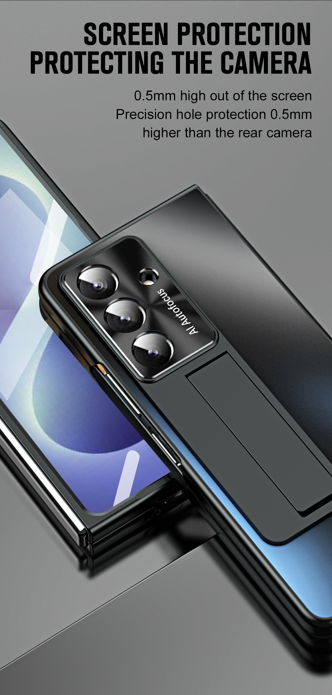Compatible with Samsung Z Fold 8/7 phone case, 6/5 pen slot, pen holder, 4/3 case, screen protector, drop-proof protective case, cross-border e-commerce.