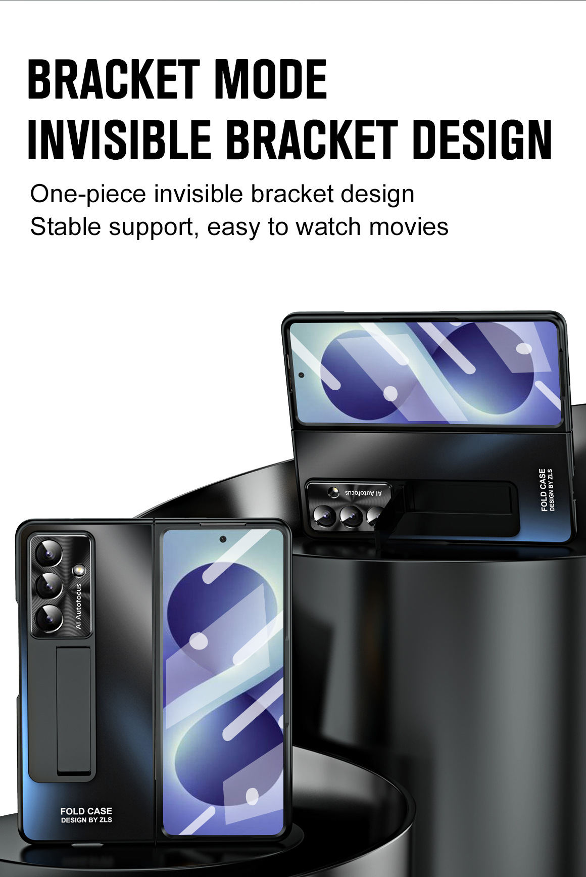 Compatible with Samsung Z Fold 8/7 phone case, 6/5 pen slot, pen holder, 4/3 case, screen protector, drop-proof protective case, cross-border e-commerce.