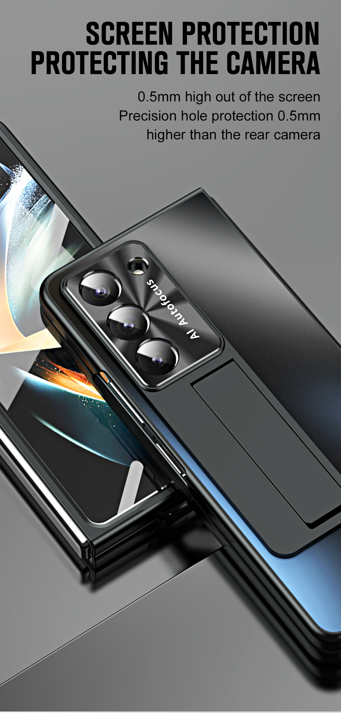 Compatible with Samsung Z Fold 8/7 phone case, 6/5 pen slot, pen holder, 4/3 case, screen protector, drop-proof protective case, cross-border e-commerce.