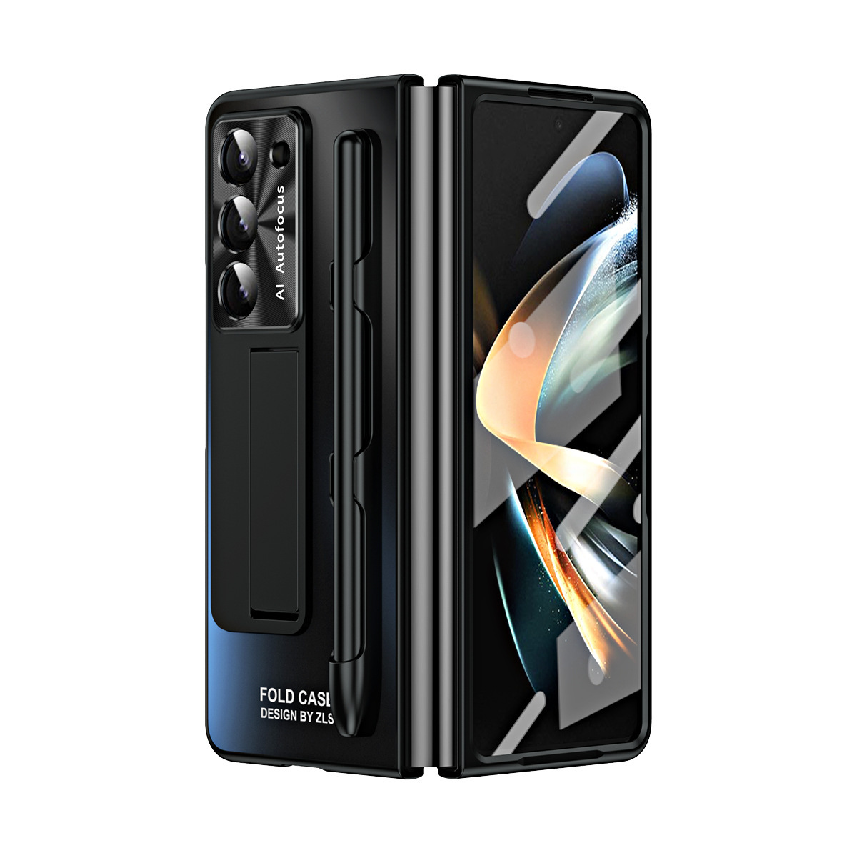 Compatible with Samsung Z Fold 8/7 phone case, 6/5 pen slot, pen holder, 4/3 case, screen protector, drop-proof protective case, cross-border e-commerce.