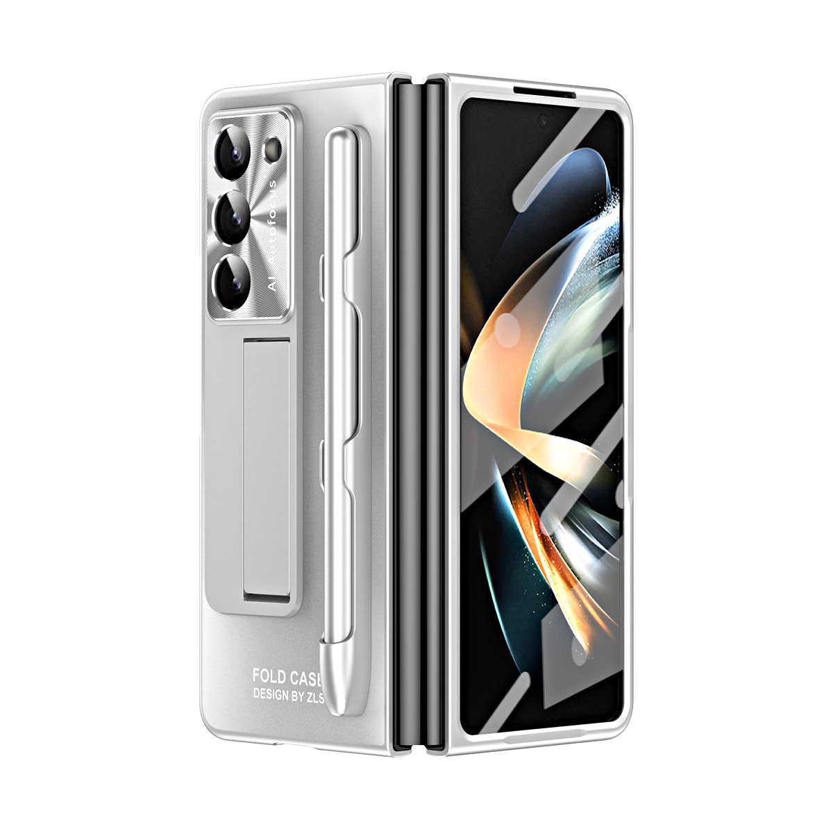 Compatible with Samsung Z Fold 8/7 phone case, 6/5 pen slot, pen holder, 4/3 case, screen protector, drop-proof protective case, cross-border e-commerce.