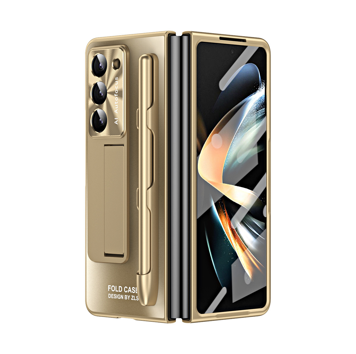 Compatible with Samsung Z Fold 8/7 phone case, 6/5 pen slot, pen holder, 4/3 case, screen protector, drop-proof protective case, cross-border e-commerce.