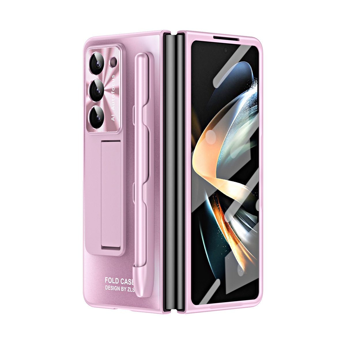 Compatible with Samsung Z Fold 8/7 phone case, 6/5 pen slot, pen holder, 4/3 case, screen protector, drop-proof protective case, cross-border e-commerce.