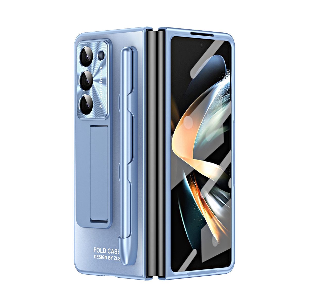 Compatible with Samsung Z Fold 8/7 phone case, 6/5 pen slot, pen holder, 4/3 case, screen protector, drop-proof protective case, cross-border e-commerce.