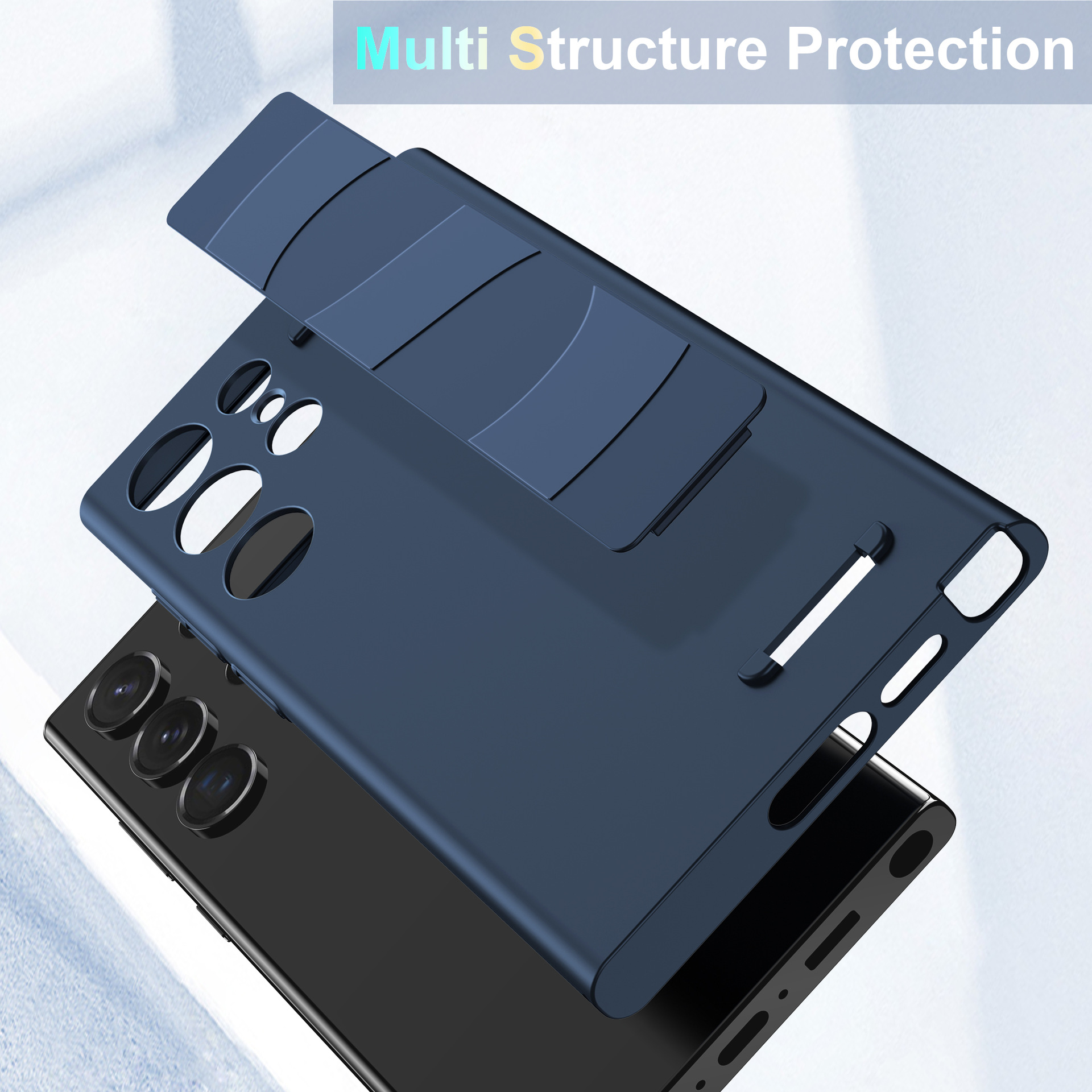 Compatible with Samsung S26 Ultra phone case, 25EDGE elastic wrist strap, S24 Plus transparent drop-proof 23U protective case
