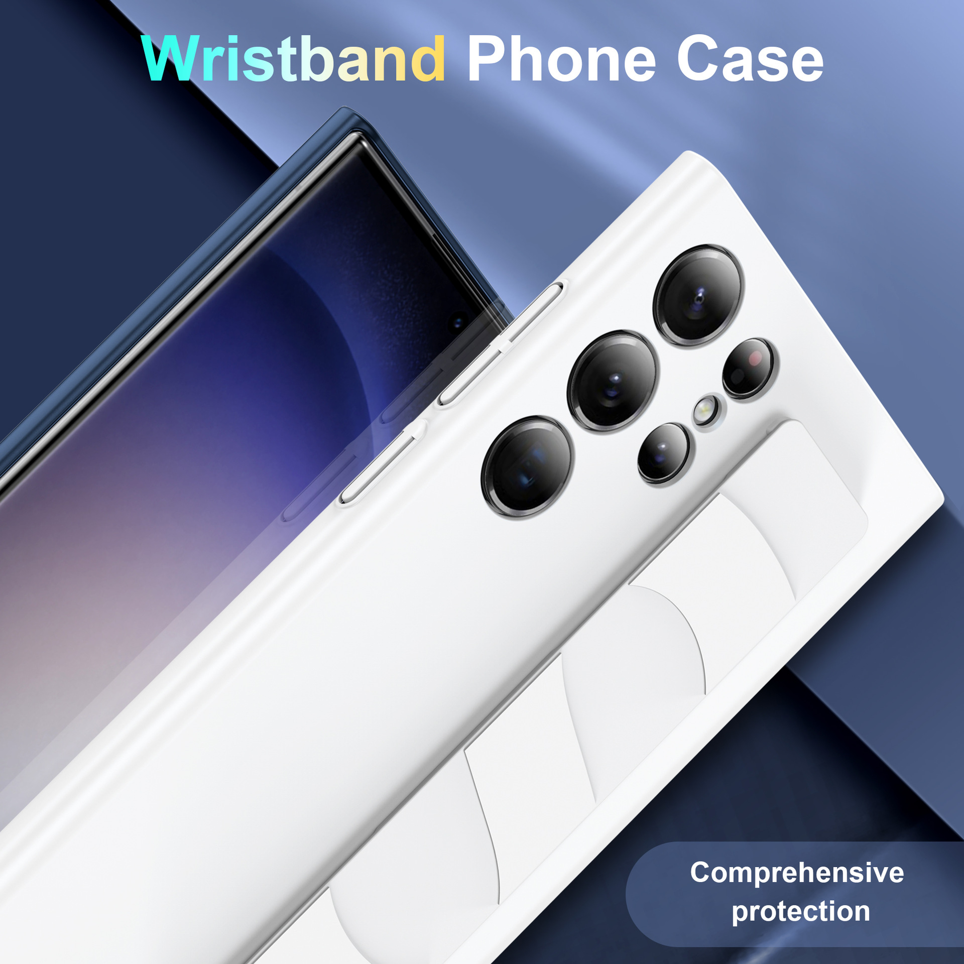 Compatible with Samsung S26 Ultra phone case, 25EDGE elastic wrist strap, S24 Plus transparent drop-proof 23U protective case
