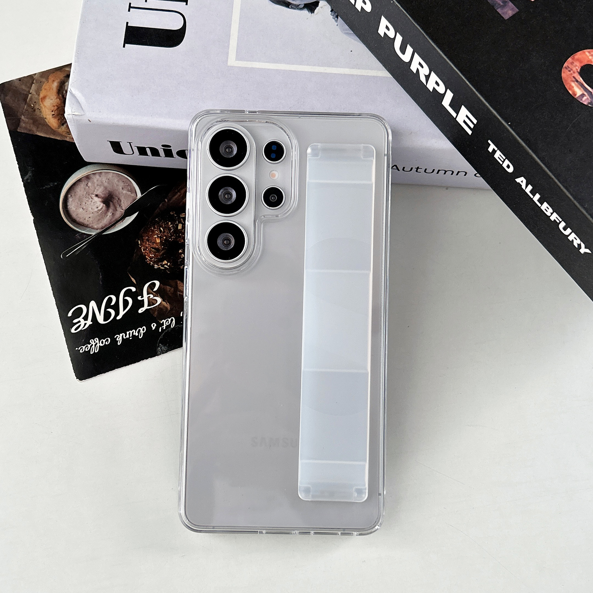 Compatible with Samsung S26 Ultra phone case, 25EDGE elastic wrist strap, S24 Plus transparent drop-proof 23U protective case