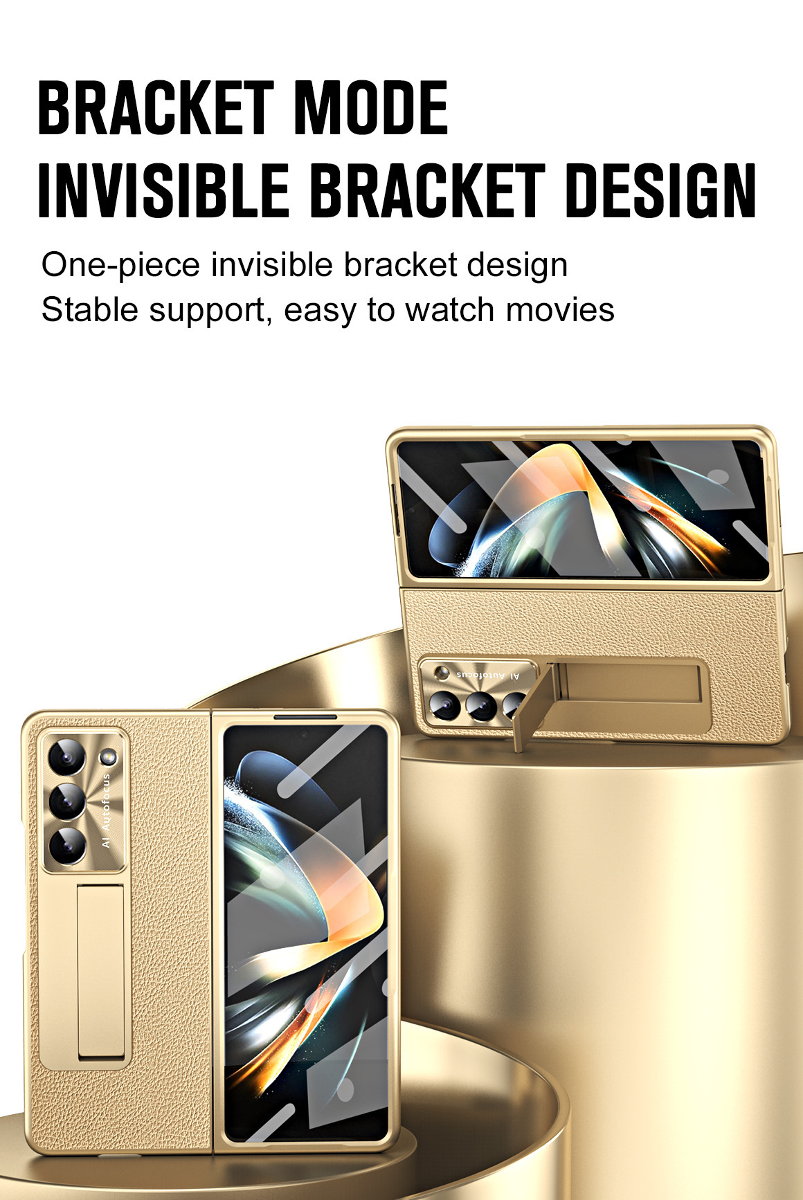Compatible with Samsung ZFold7/6/5 phone case, vegan leather, pen slot, pen case, screen protector, stand, foldable screen, drop-proof protective case