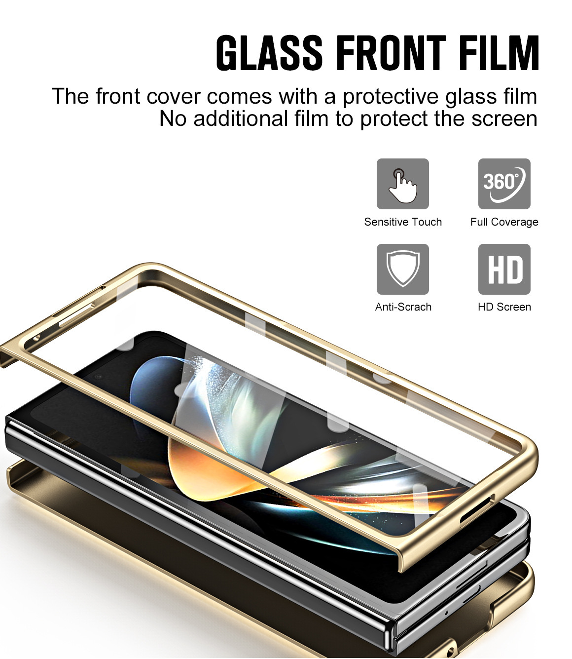 Compatible with Samsung ZFold7/6/5 phone case, vegan leather, pen slot, pen case, screen protector, stand, foldable screen, drop-proof protective case