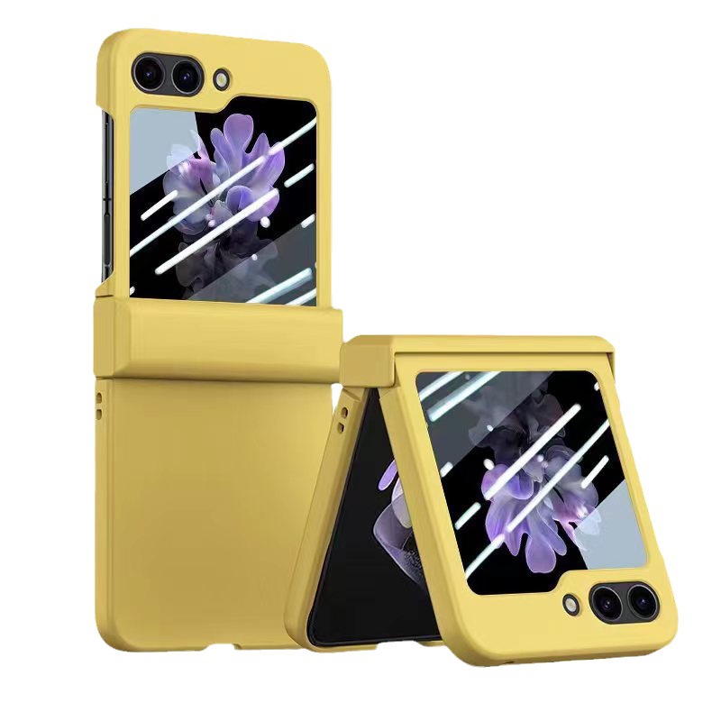 Compatible with Samsung Z Flip 6/5 phone case, foldable screen hinge case, full-coverage frosted protective case.