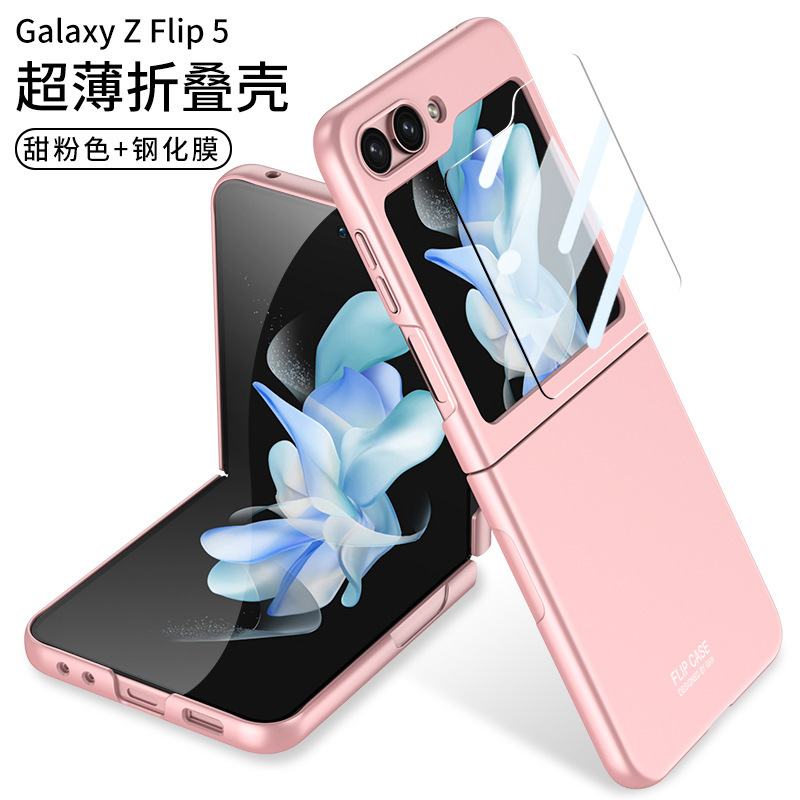 Compatible with Samsung Z Flip8/7 and Flip6/5 foldable screen ultra-thin skin-feel frosted protective case