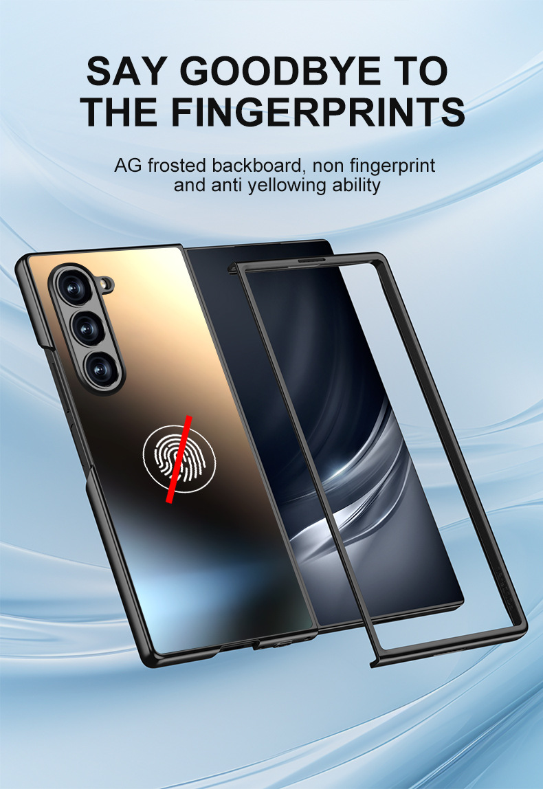 Compatible with Samsung Z Fold7/6/5 phone cases, AG frosted Flip7 foldable screen ultra-thin drop-proof protective cases, cross-border e-commerce.