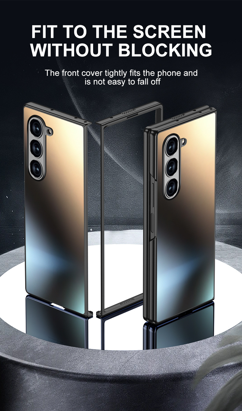 Compatible with Samsung Z Fold7/6/5 phone cases, AG frosted Flip7 foldable screen ultra-thin drop-proof protective cases, cross-border e-commerce.