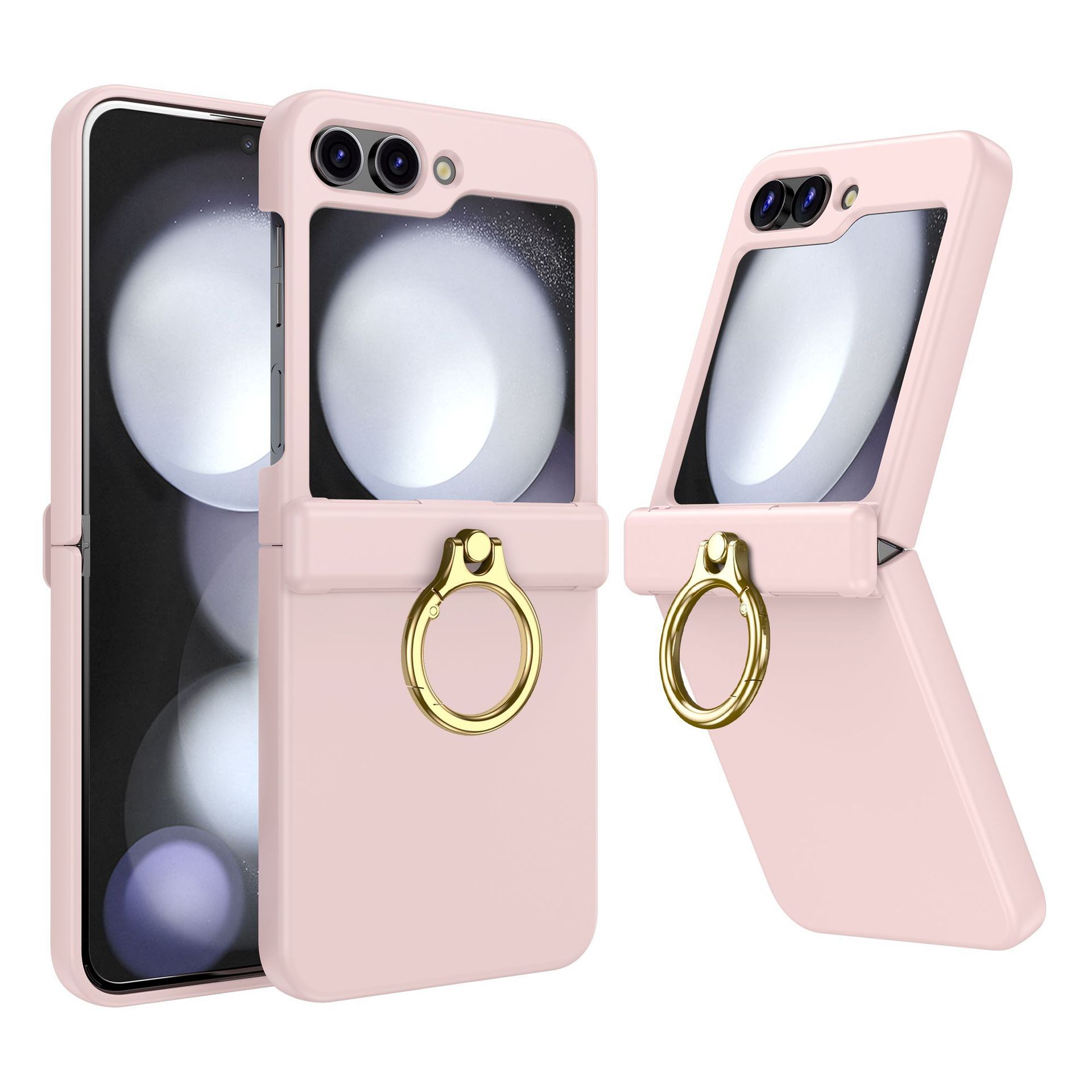 Compatible with Samsung Z Flip 7/6/5 phone cases, 4/3 hinge ring holder, foldable screen drop protection case