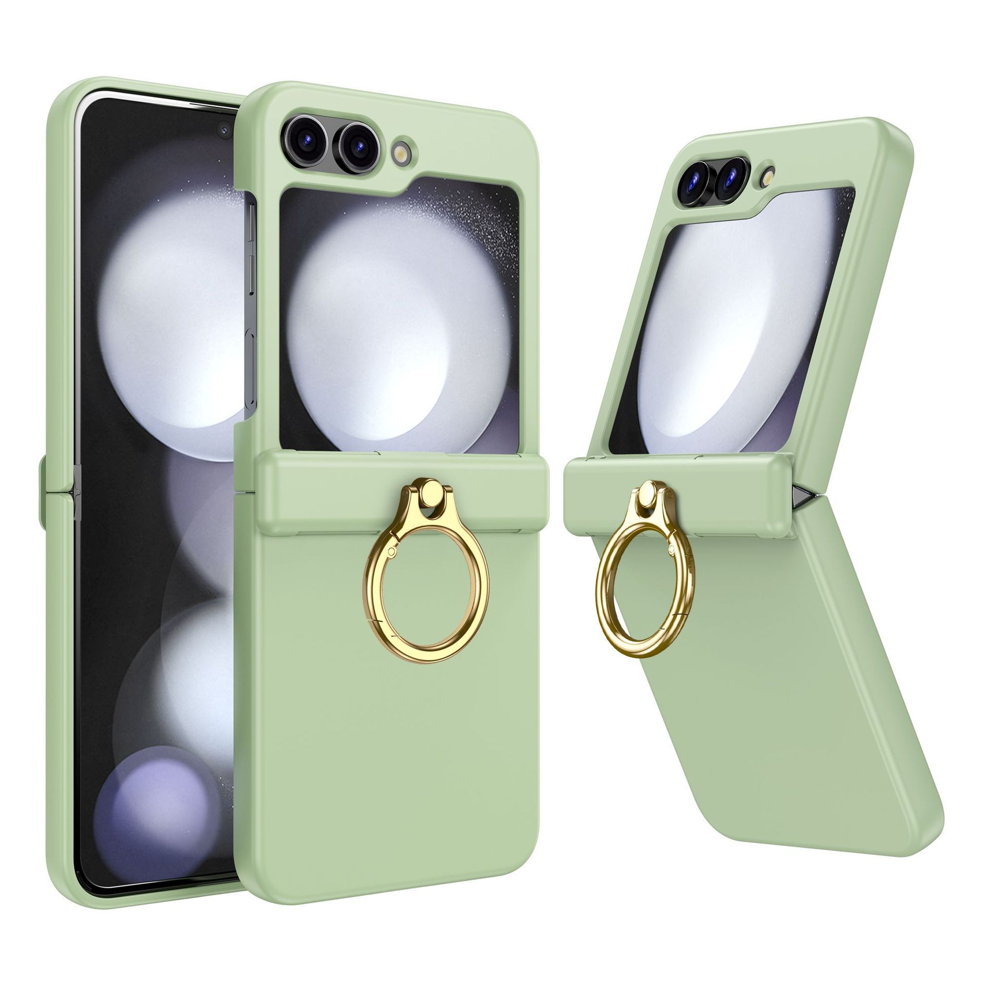 Compatible with Samsung Z Flip 7/6/5 phone cases, 4/3 hinge ring holder, foldable screen drop protection case