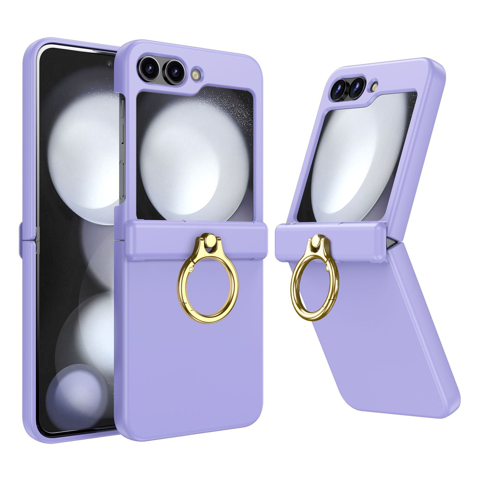 Compatible with Samsung Z Flip 7/6/5 phone cases, 4/3 hinge ring holder, foldable screen drop protection case