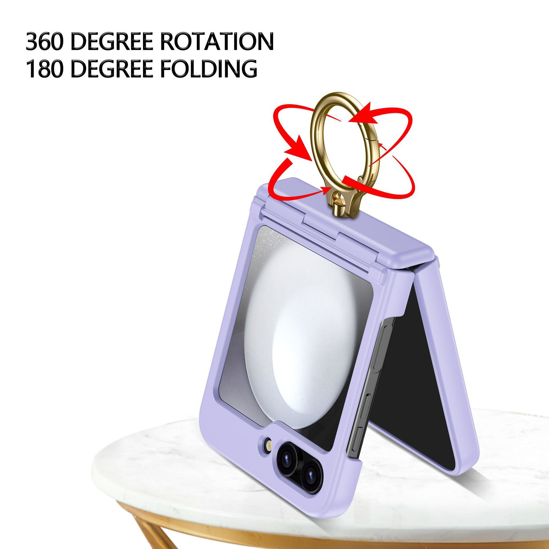 Compatible with Samsung Z Flip 7/6/5 phone cases, 4/3 hinge ring holder, foldable screen drop protection case