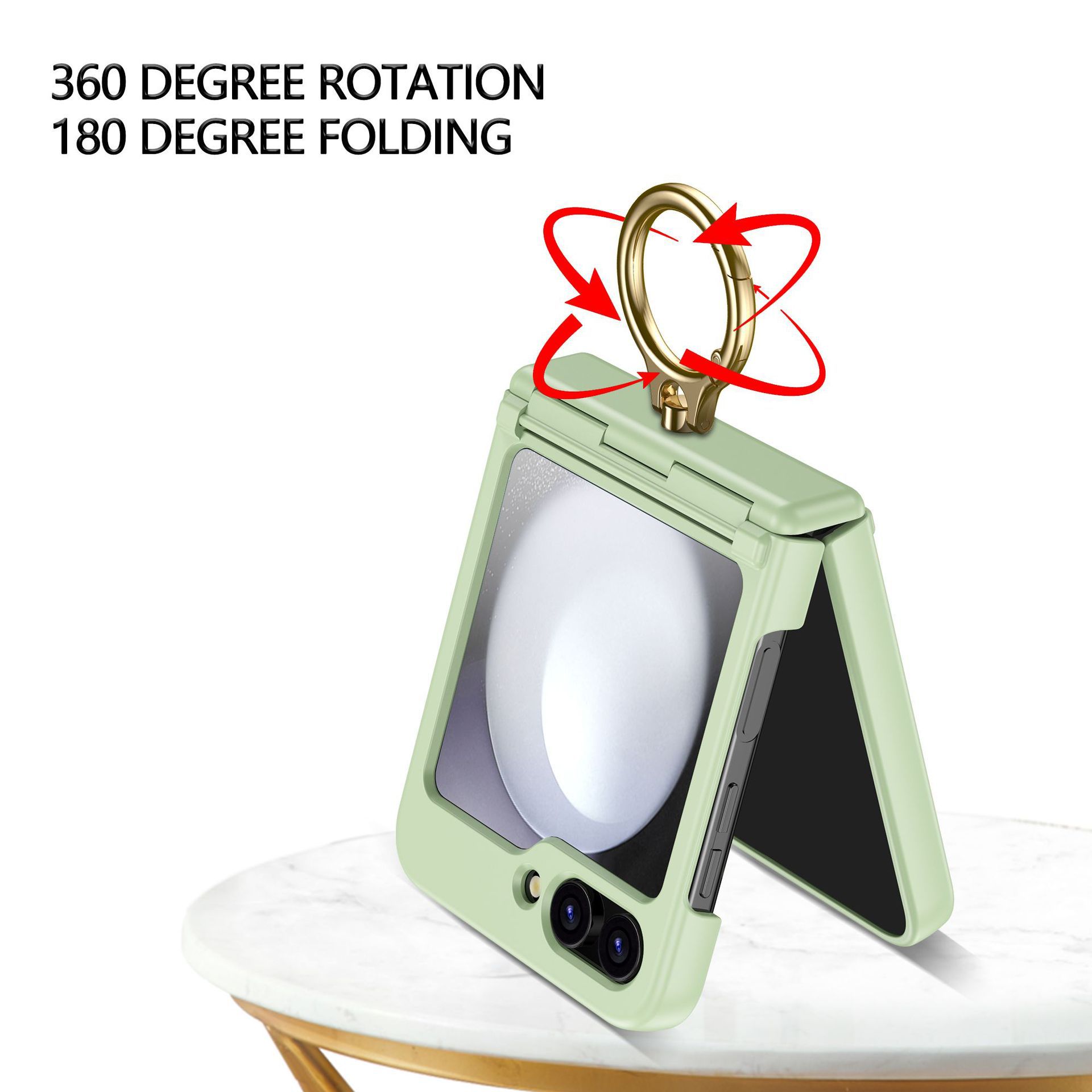 Compatible with Samsung Z Flip 7/6/5 phone cases, 4/3 hinge ring holder, foldable screen drop protection case
