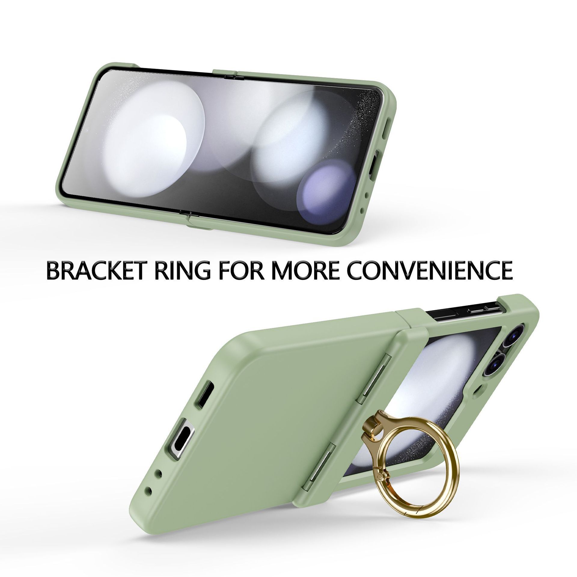 Compatible with Samsung Z Flip 7/6/5 phone cases, 4/3 hinge ring holder, foldable screen drop protection case