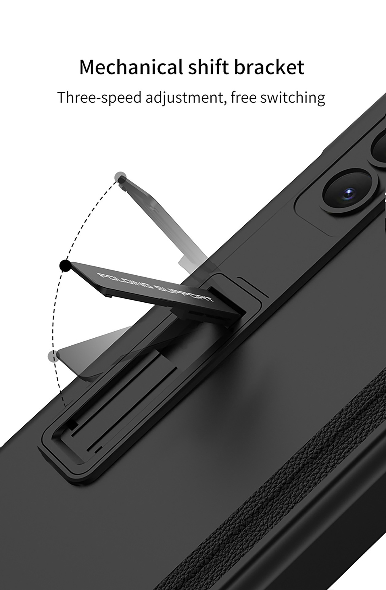 Compatible with Samsung ZFold5/6/7 phone case, magnetic hinge stand, privacy screen protector, full coverage, drop-proof folding protective case
