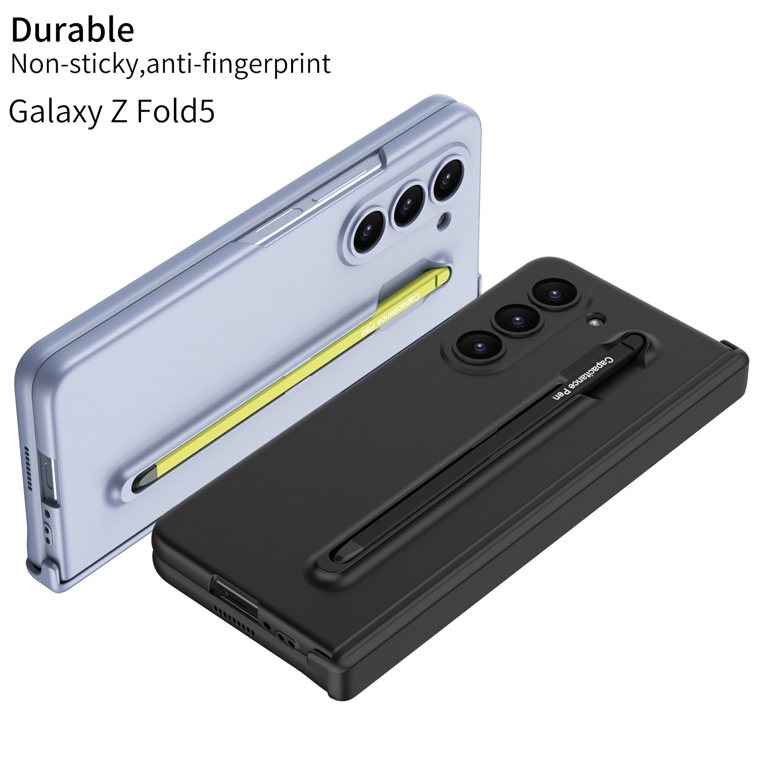 Compatible with Samsung Z Fold6/5 phone case, pen slot, magnetic swivel hinge, and folding screen protector.