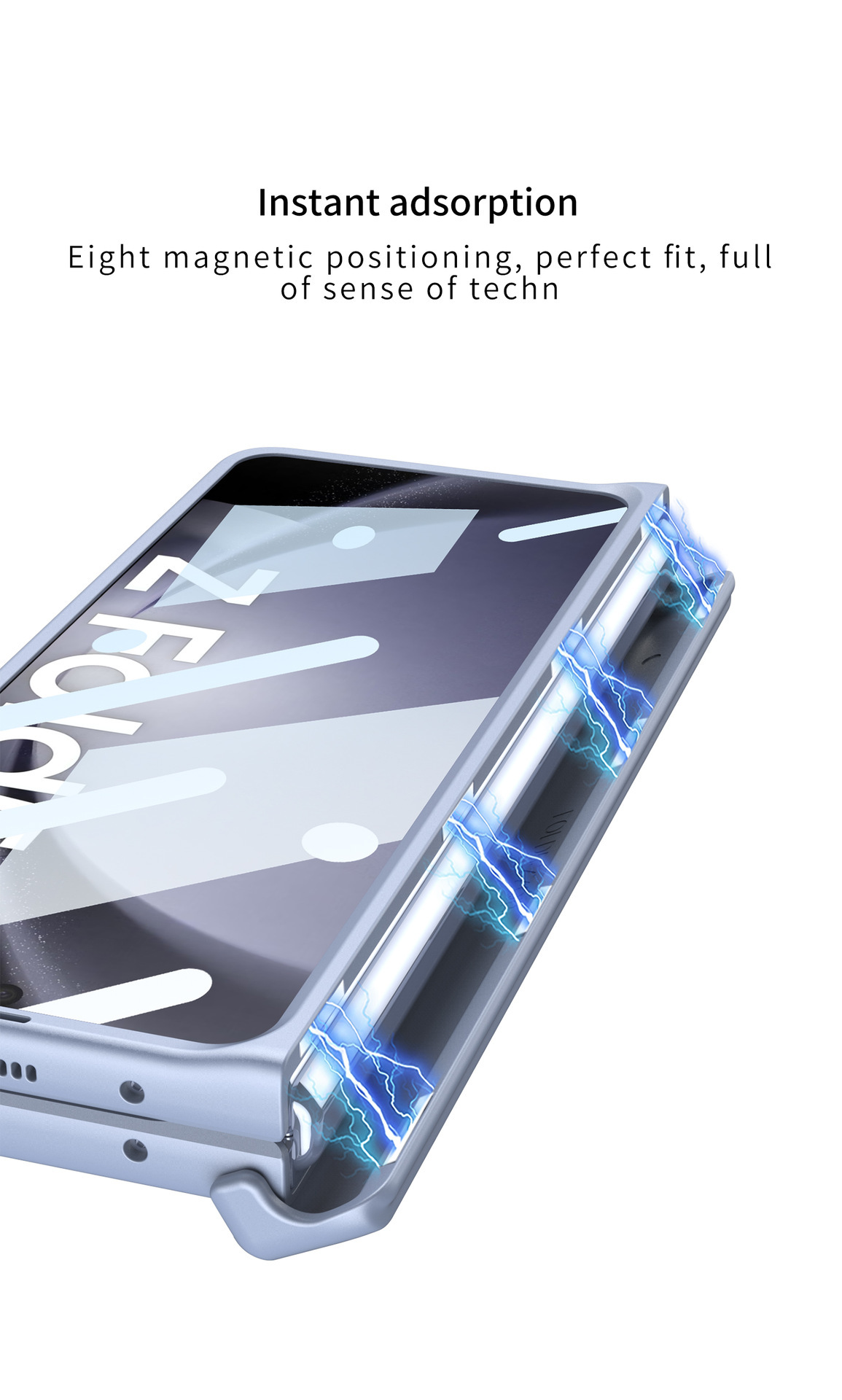 Compatible with Samsung Z Fold6/5 phone case, pen slot, magnetic swivel hinge, and folding screen protector.