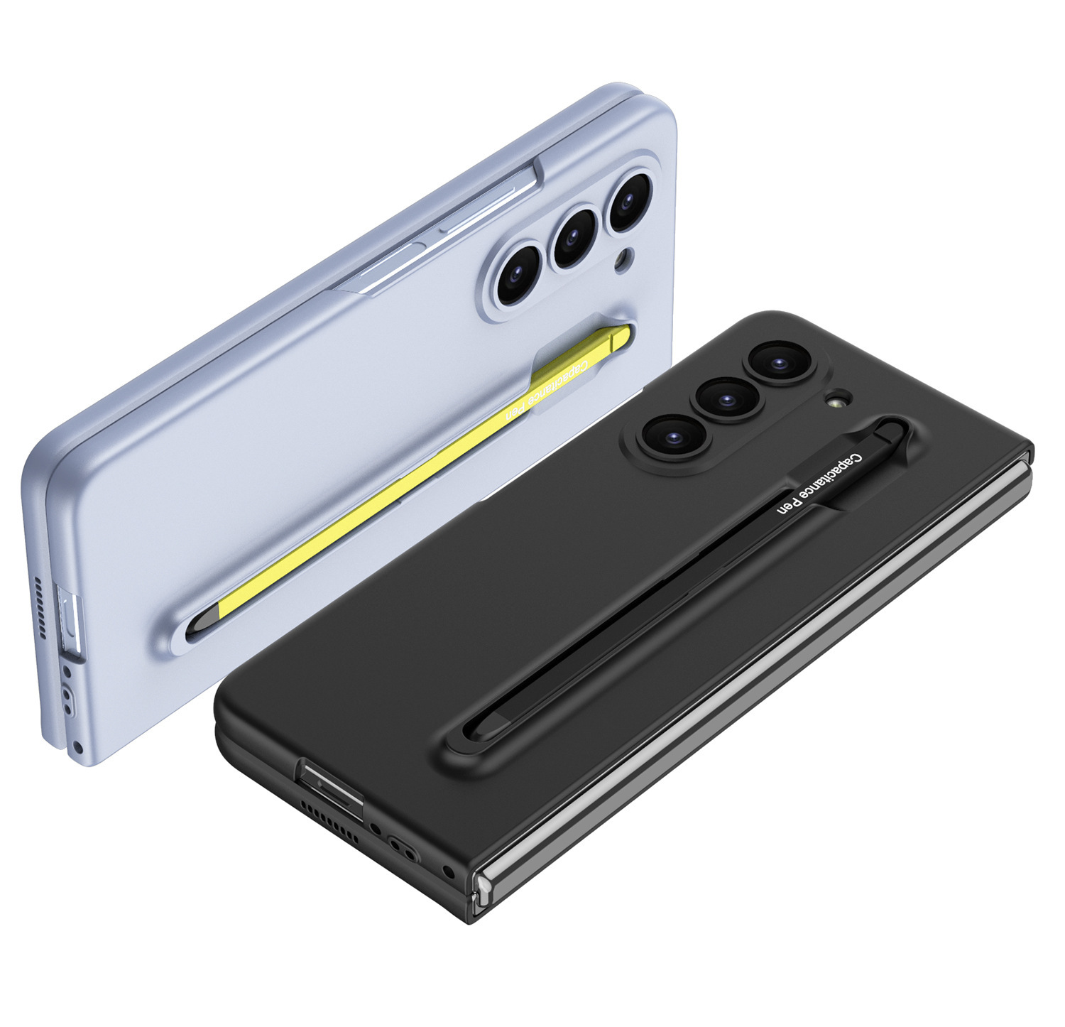 Samsung Z Fold5 Phone Case with Pen Slot and Stylus, Ultra-thin Integrated Screen Protector, New Folding Protective Case