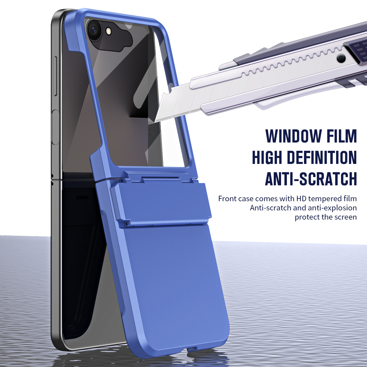 Compatible with Samsung Z Flip 8/7 phone case, 6/5 large viewing window, 4/3 integrated hinge, full-coverage drop protection.
