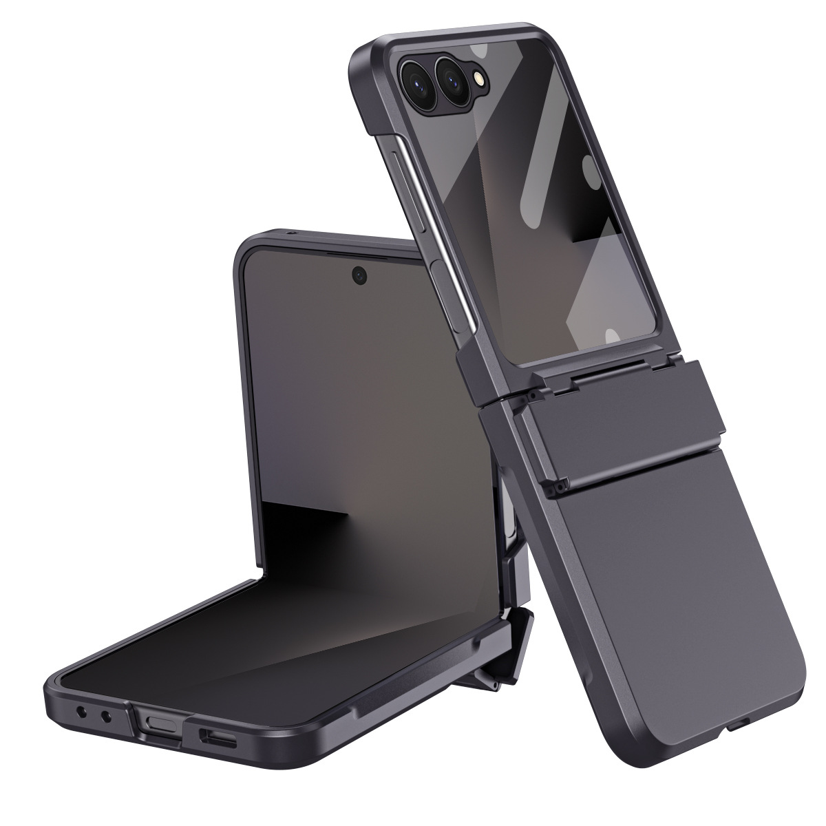 Compatible with Samsung Z Flip 8/7 phone case, 6/5 large viewing window, 4/3 integrated hinge, full-coverage drop protection.