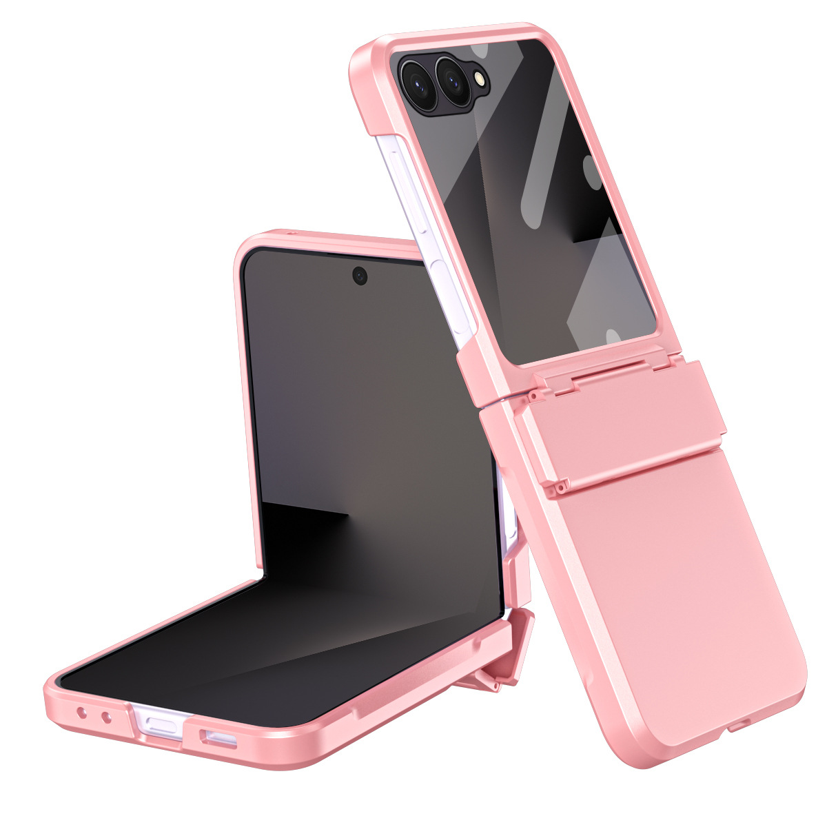 Compatible with Samsung Z Flip 8/7 phone case, 6/5 large viewing window, 4/3 integrated hinge, full-coverage drop protection.