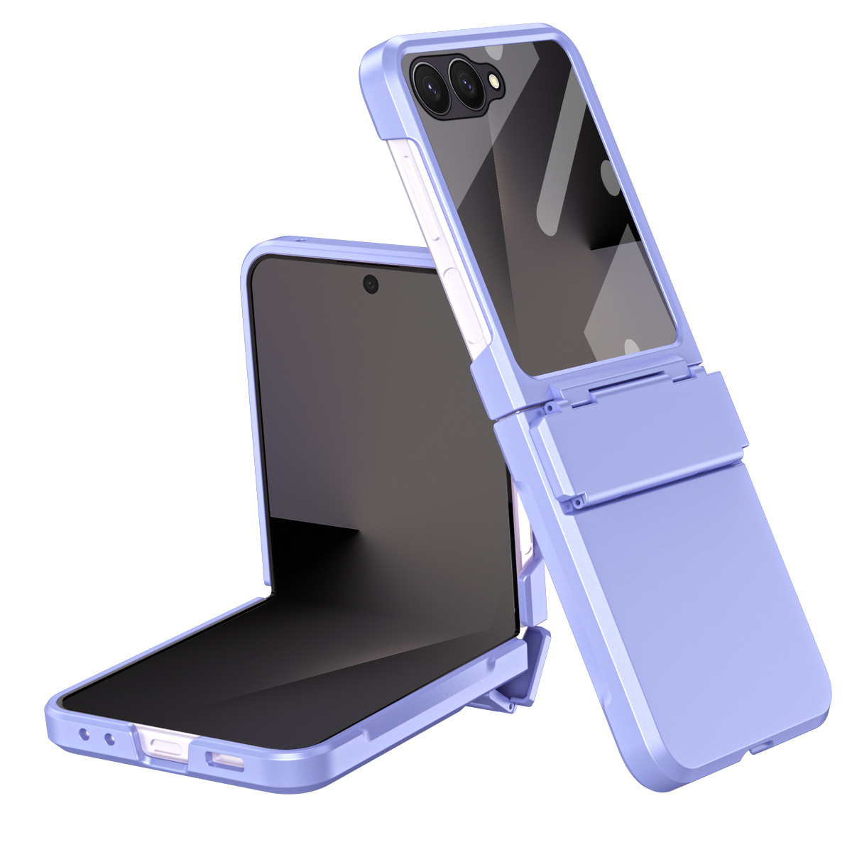 Compatible with Samsung Z Flip 8/7 phone case, 6/5 large viewing window, 4/3 integrated hinge, full-coverage drop protection.