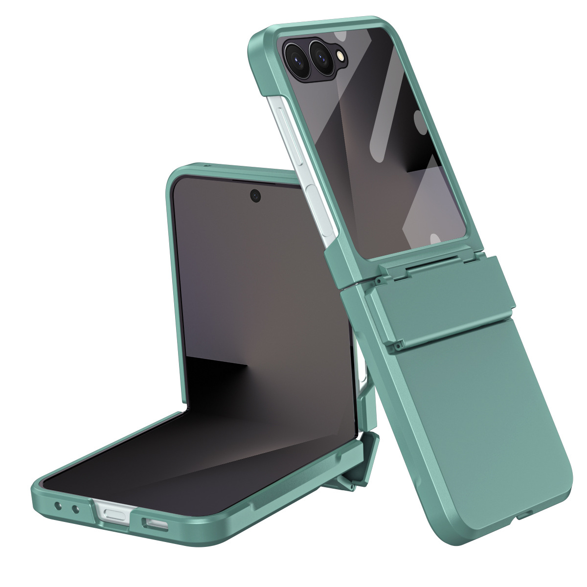 Compatible with Samsung Z Flip 8/7 phone case, 6/5 large viewing window, 4/3 integrated hinge, full-coverage drop protection.