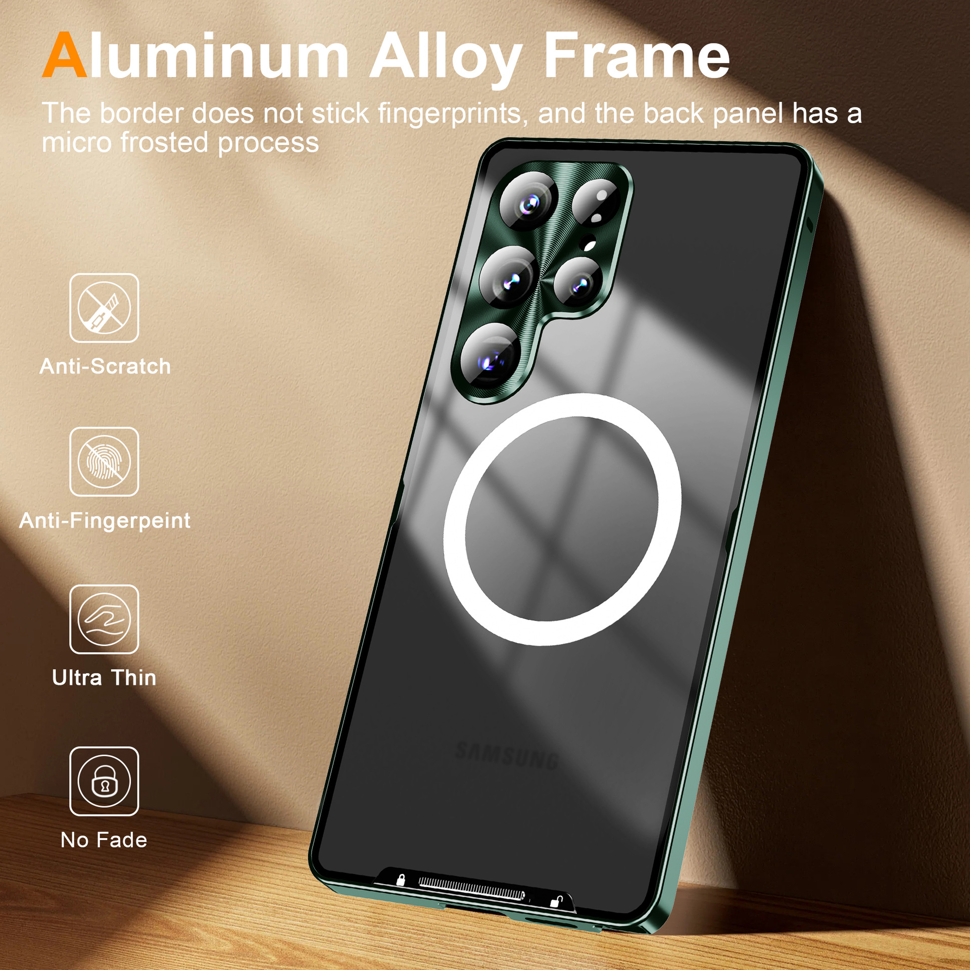 Compatible with Samsung S26/S25 Ultra phone case, S24P metal frame, Note20 acrylic back cover.