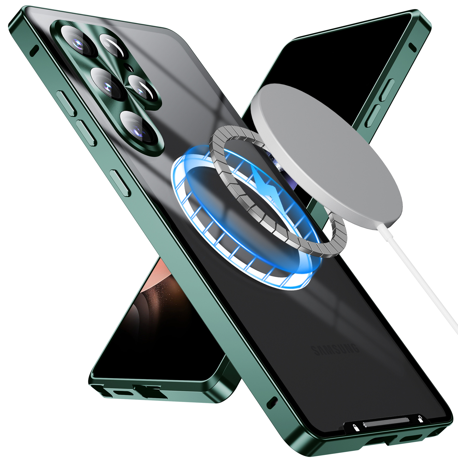 Compatible with Samsung S26/S25 Ultra phone case, S24P metal frame, Note20 acrylic back cover.