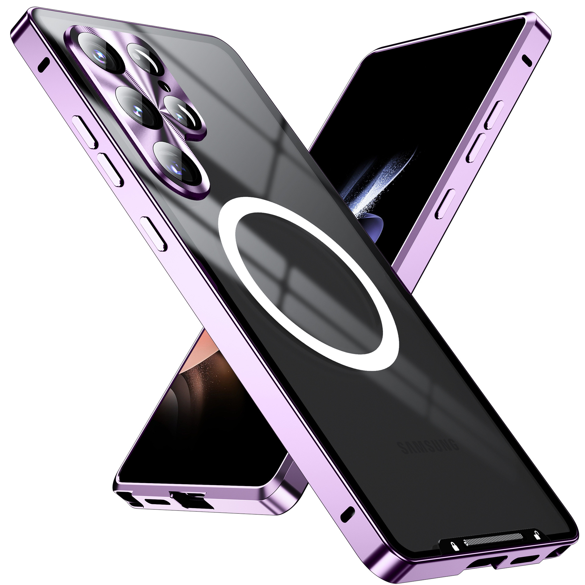 Compatible with Samsung S26/S25 Ultra phone case, S24P metal frame, Note20 acrylic back cover.