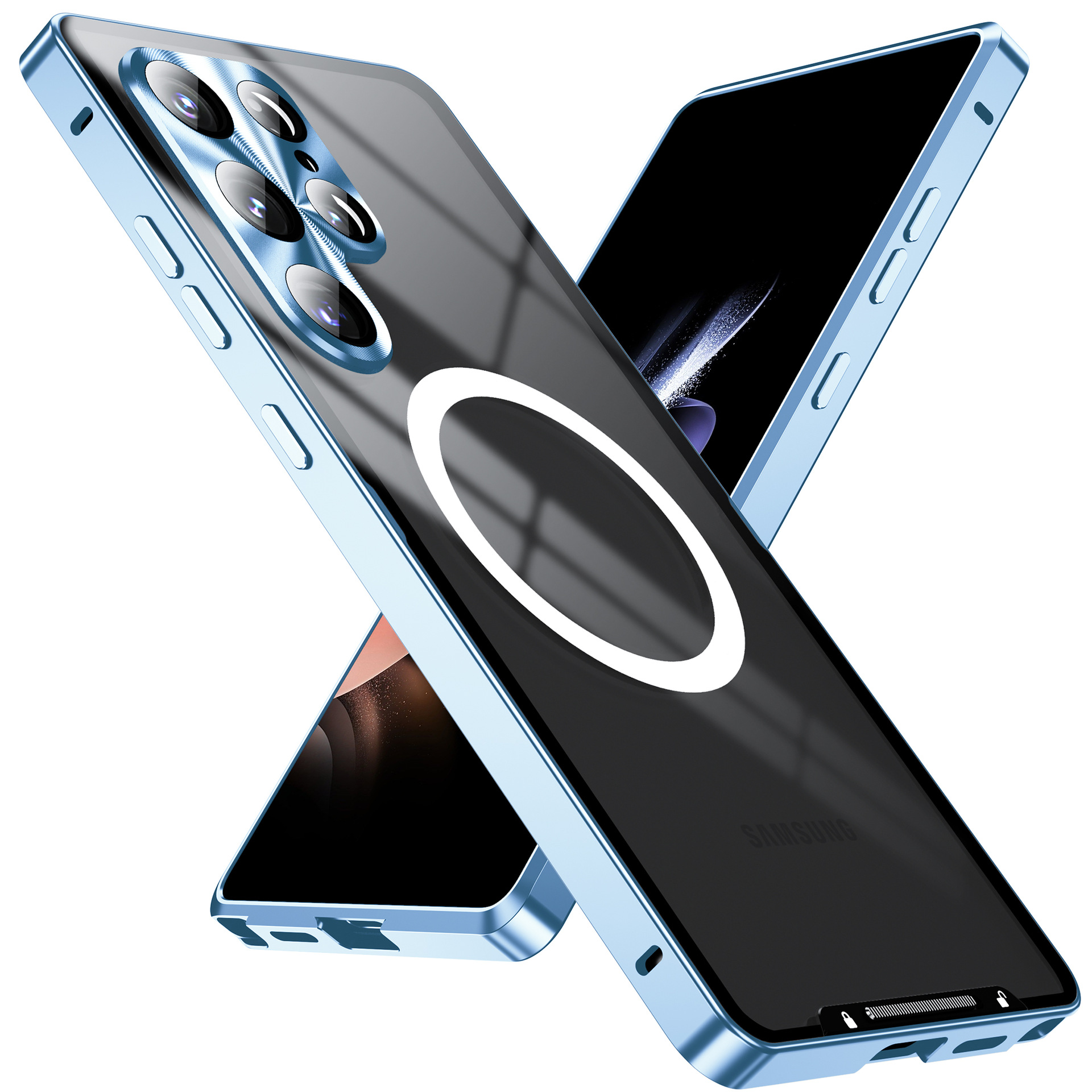 Compatible with Samsung S26/S25 Ultra phone case, S24P metal frame, Note20 acrylic back cover.