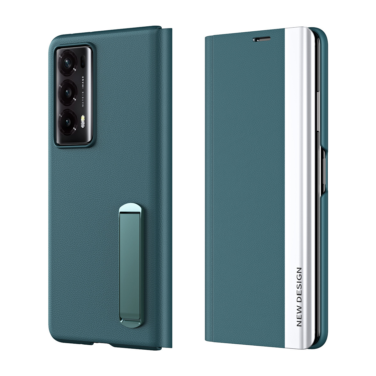 Compatible with Honor Magic V2 phone case, flip stand, leather case, Huawei V2 foldable screen full-coverage drop-proof protective case
