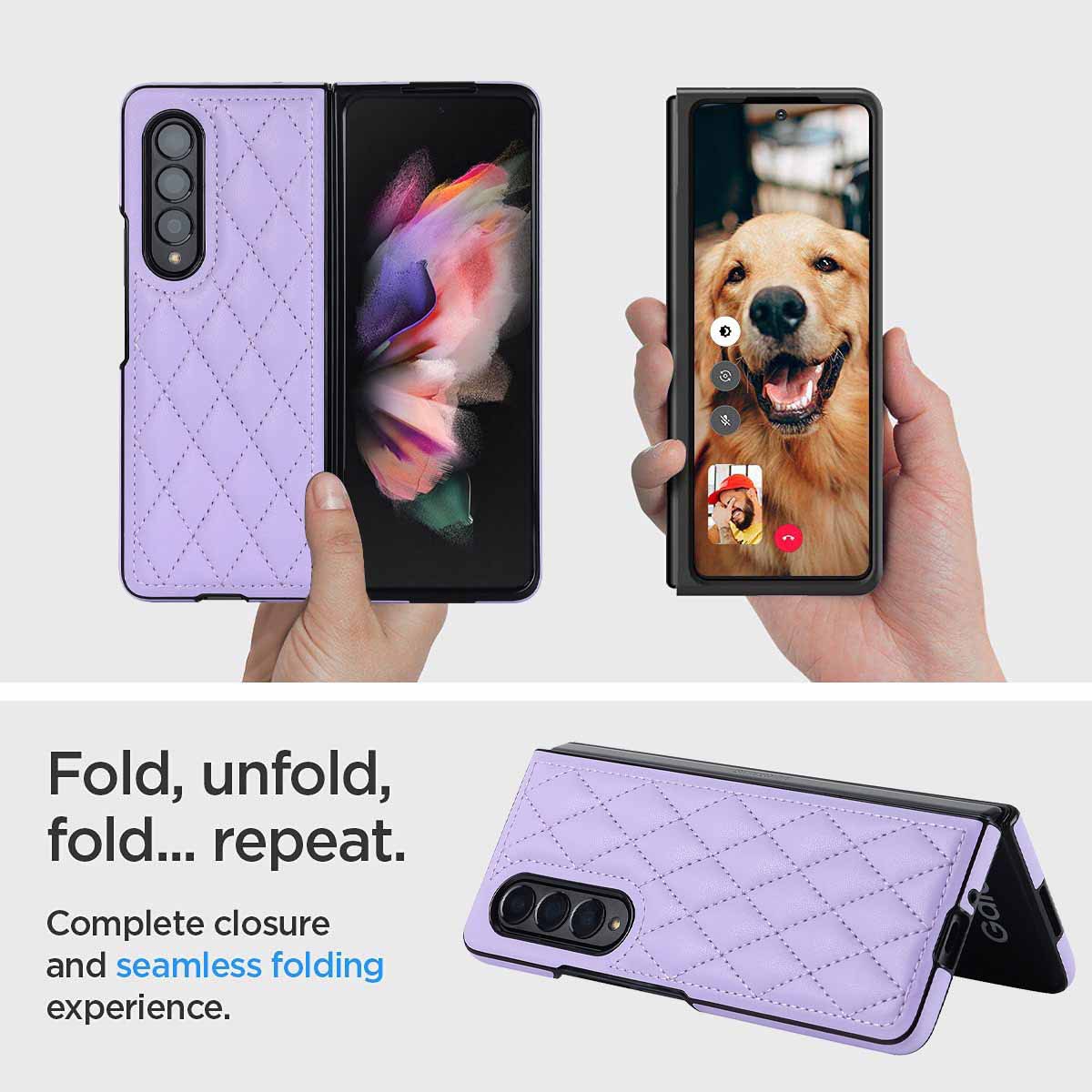 Compatible with Samsung Z Fold7/6 phone case 5/4/3 diamond pattern leather texture Flip6 mini folding screen protective case