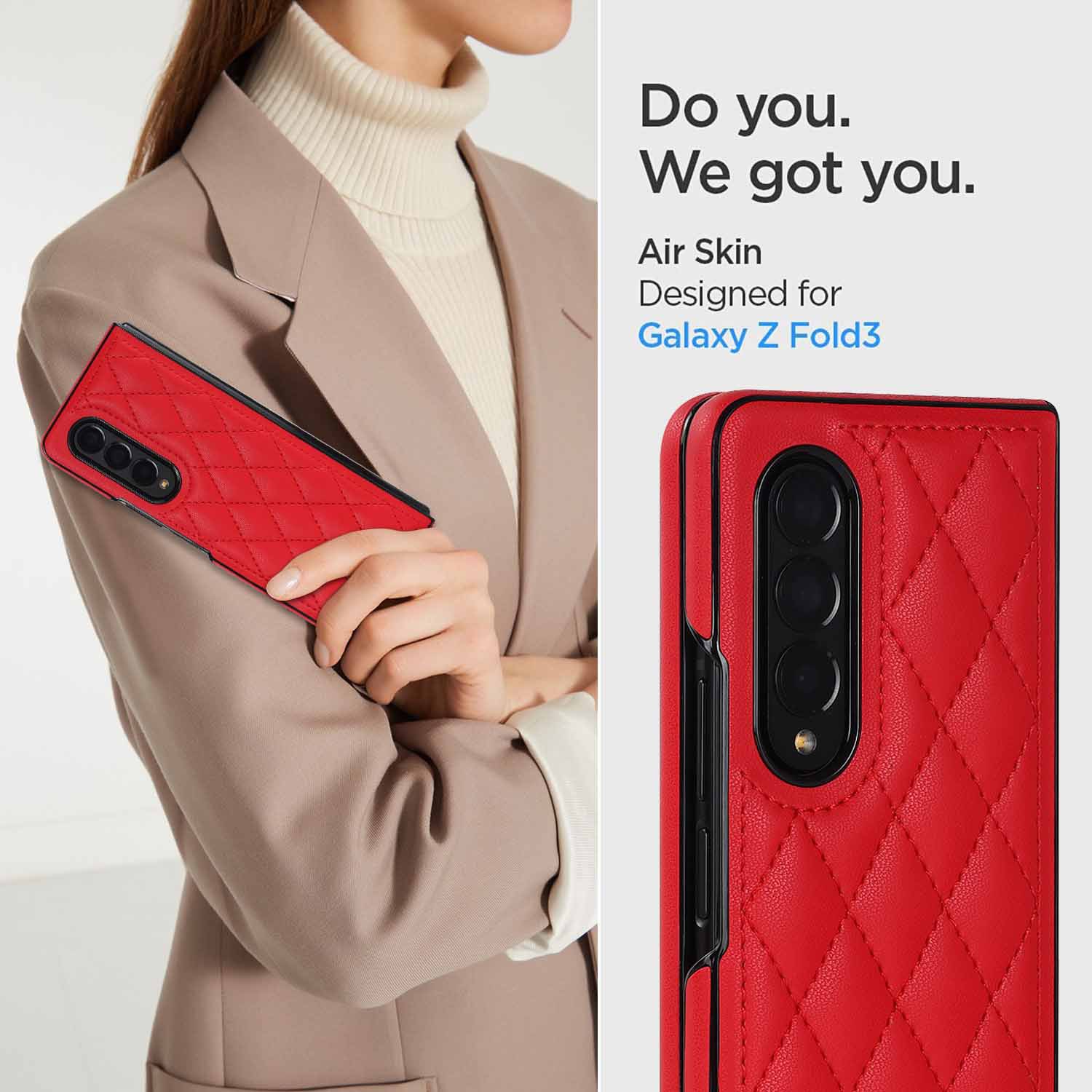 Compatible with Samsung Z Fold7/6 phone case 5/4/3 diamond pattern leather texture Flip6 mini folding screen protective case