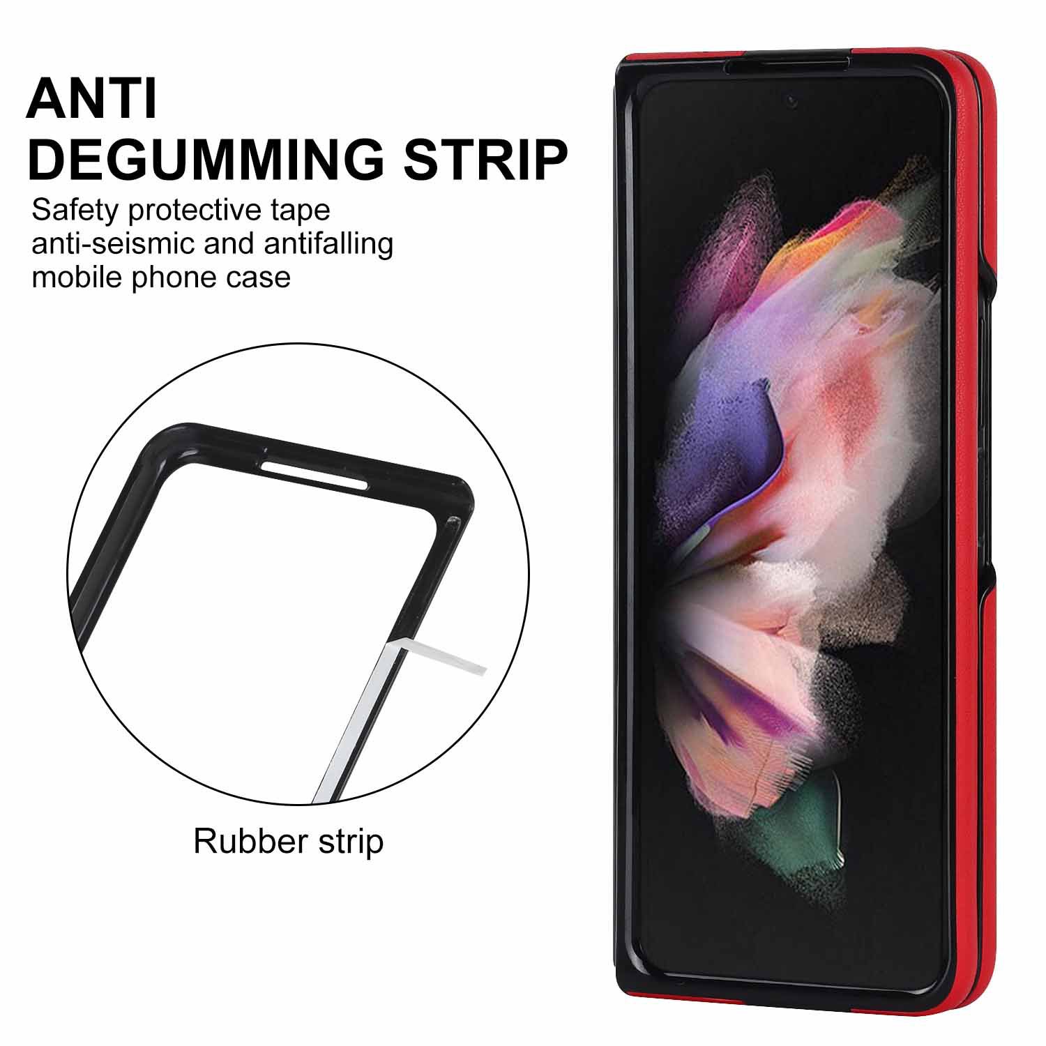 Compatible with Samsung Z Fold7/6 phone case 5/4/3 diamond pattern leather texture Flip6 mini folding screen protective case