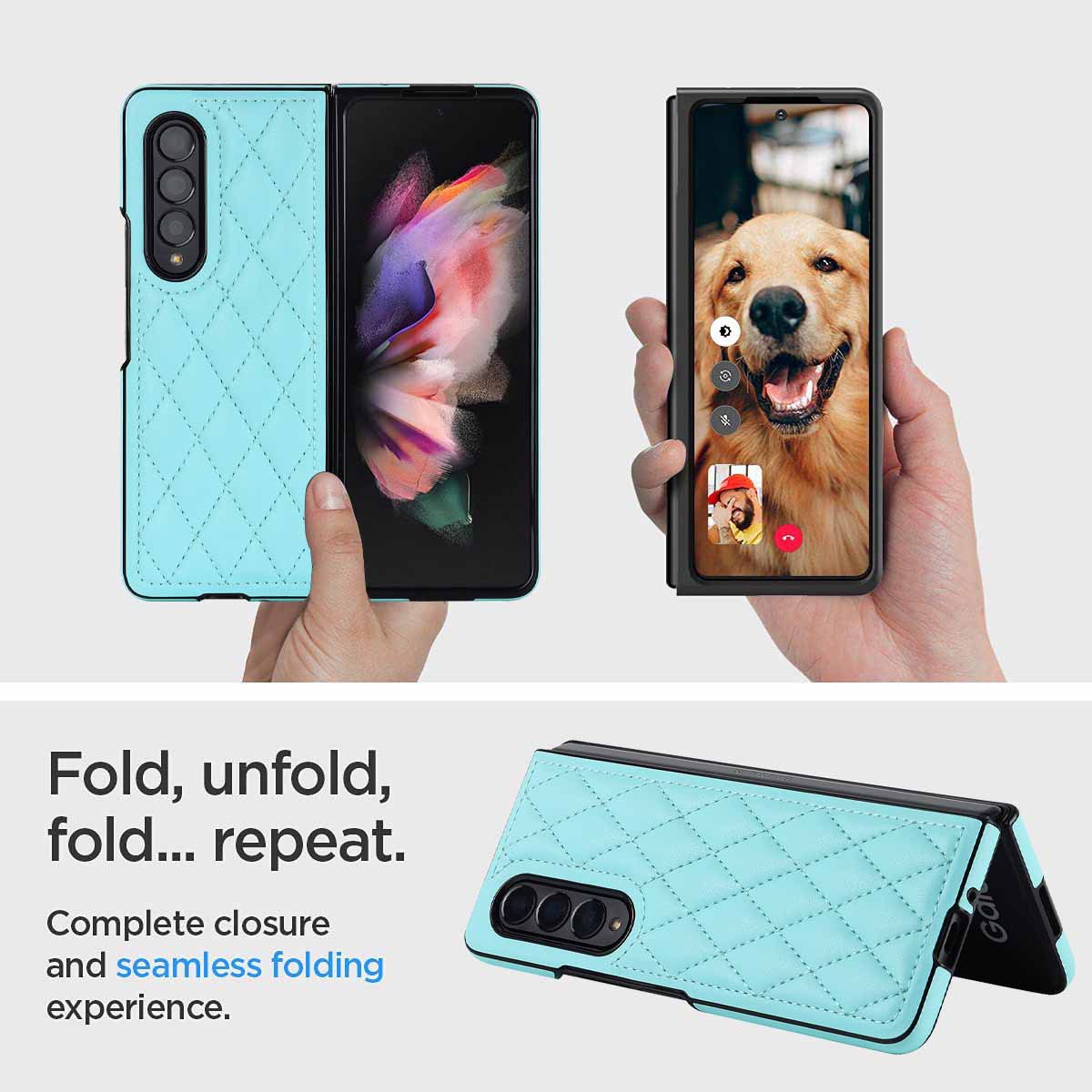 Compatible with Samsung Z Fold7/6 phone case 5/4/3 diamond pattern leather texture Flip6 mini folding screen protective case