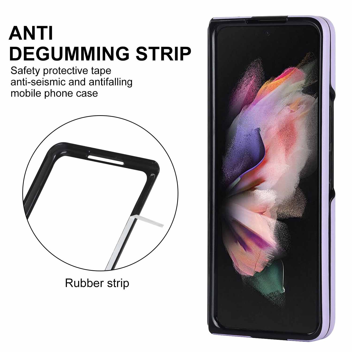 Compatible with Samsung Z Fold7/6 phone case 5/4/3 diamond pattern leather texture Flip6 mini folding screen protective case