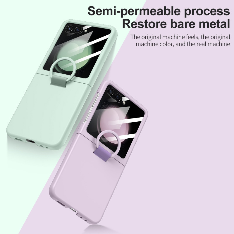Compatible with Samsung Z Flip 8/7 phone case, 6/5 large window case, screen protector, and ring holder, official folding screen protective case.
