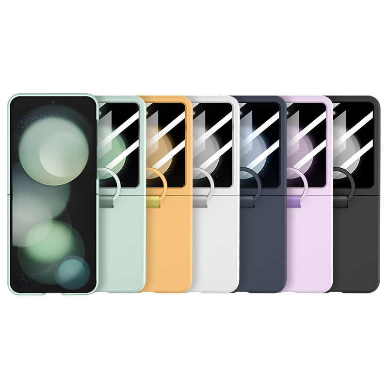 Compatible with Samsung Z Flip 8/7 phone case, 6/5 large window case, screen protector, and ring holder, official folding screen protective case.