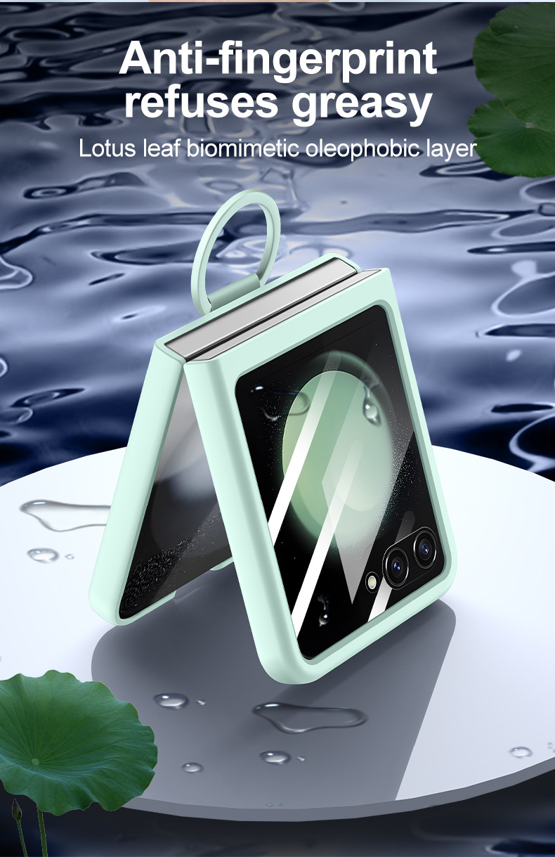 Compatible with Samsung Z Flip 8/7 phone case, 6/5 large window case, screen protector, and ring holder, official folding screen protective case.